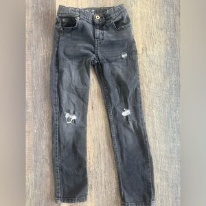Wonder Nation Boys Slim Fit Distressed Black Stretch Jeans Size 10